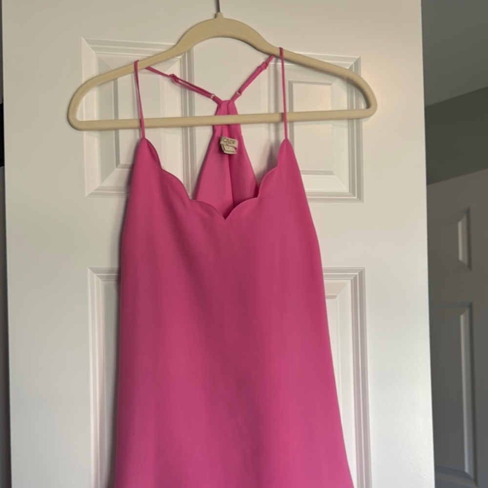 J. Crew Pink Scalloped top